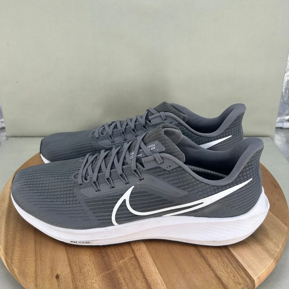 Nike Air Zoom Pegasus 39 Mens Smoke Grey Running Shoes DM0164-002 Size 15